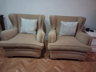 Pareja de butacas beige