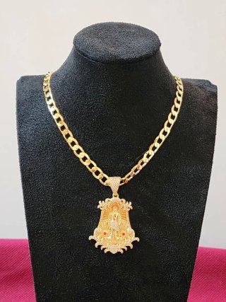 Collar San Lázaro 50cm Oro Laminado 14k