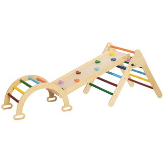 Estructura de escalada infantil 5 en 1 con rampa,