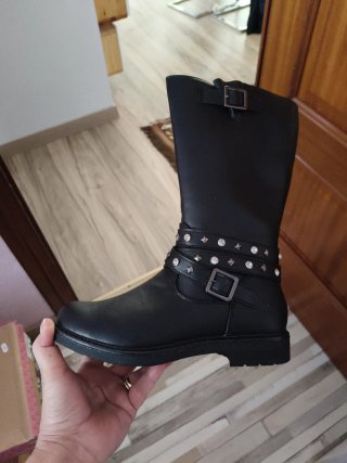 Stivali Neri con Borchie