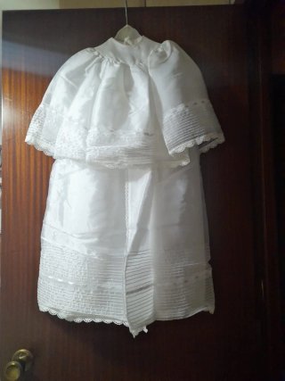 Traje de cristianar blanco