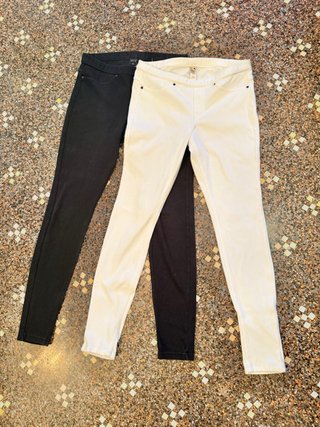 2 Leggings Hue effetto denim taglia M