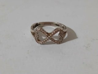 Anillo de plata de ley con símbolo infinito
