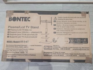 Soporte de pie TV 30"-70" BONTEC 3 estante cristal