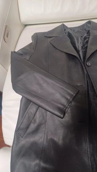 Giacca lunga Zoteno nera, taglia 50 ita