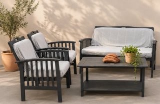 Conjunto de muebles de jardín o terraza de madera