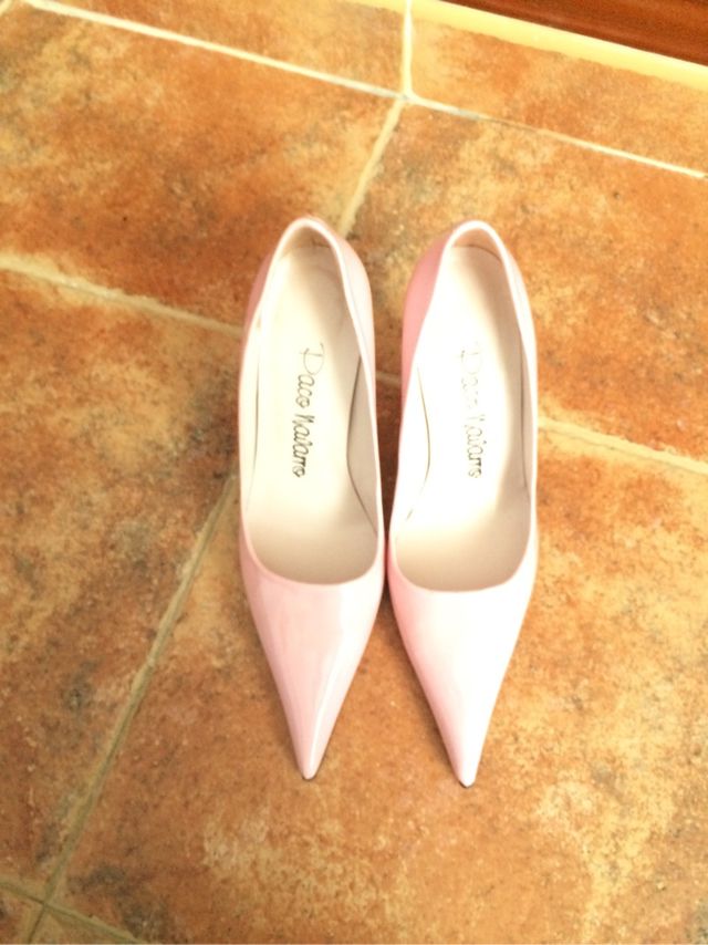 Zapatos charol rosa talla 38