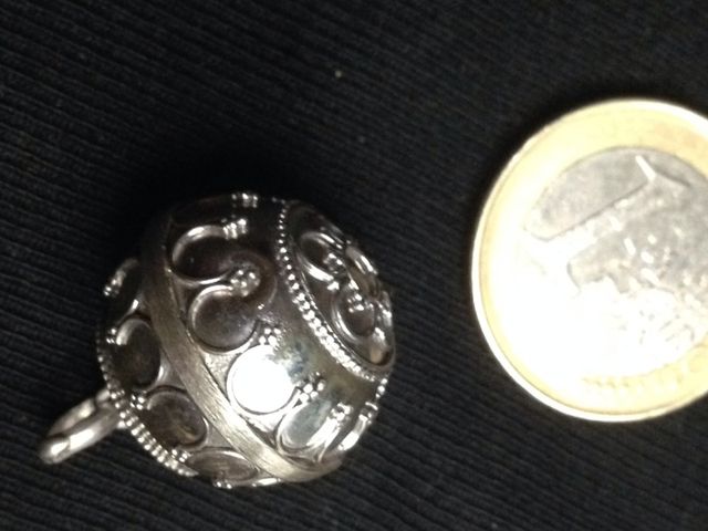 Colgante llamador de angel plata de ley